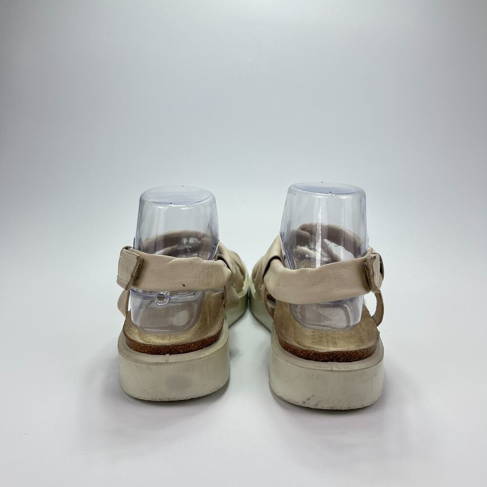 Ecco Corksphere Beige Limestone Open Toe Slip On Strappy Sandals Women 9-9.5 - Picture 4 of 11
